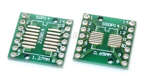 Placa Adaptadora de SMD a TH para Circuitos Integrados
