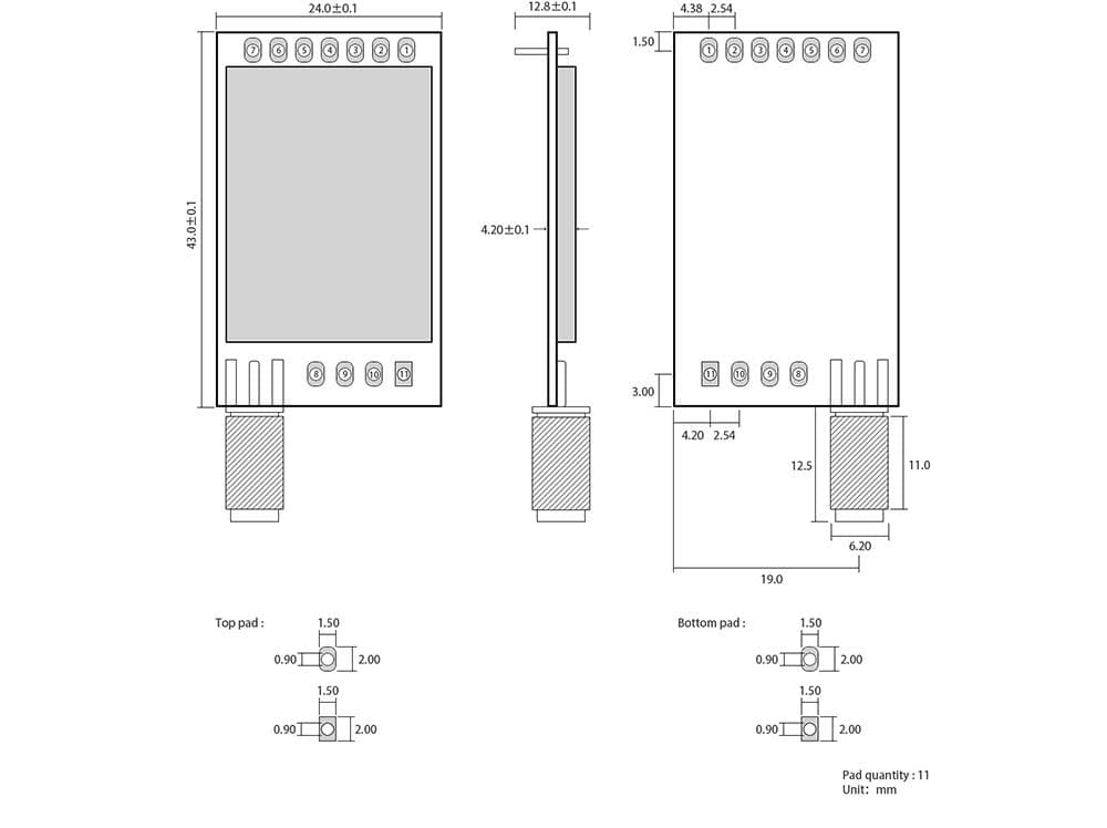 Módulo LoRa E32-900T30D 1W