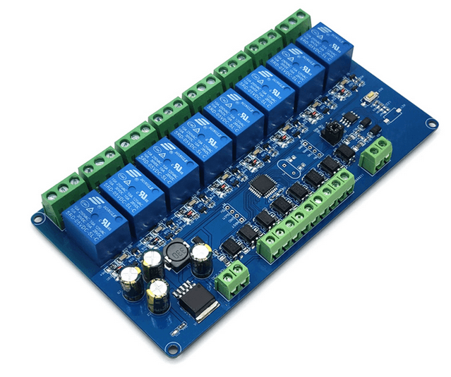 Modulo rele de 8 canales RS485/TTL de 7-24V
