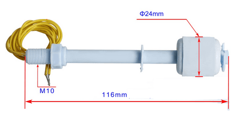 Sensor de Nivel Flotador cable de 40cm