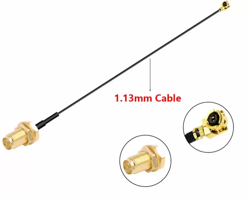 Conector antena Pigtail RP-SMA IPX (u.fl) IP67 50cm