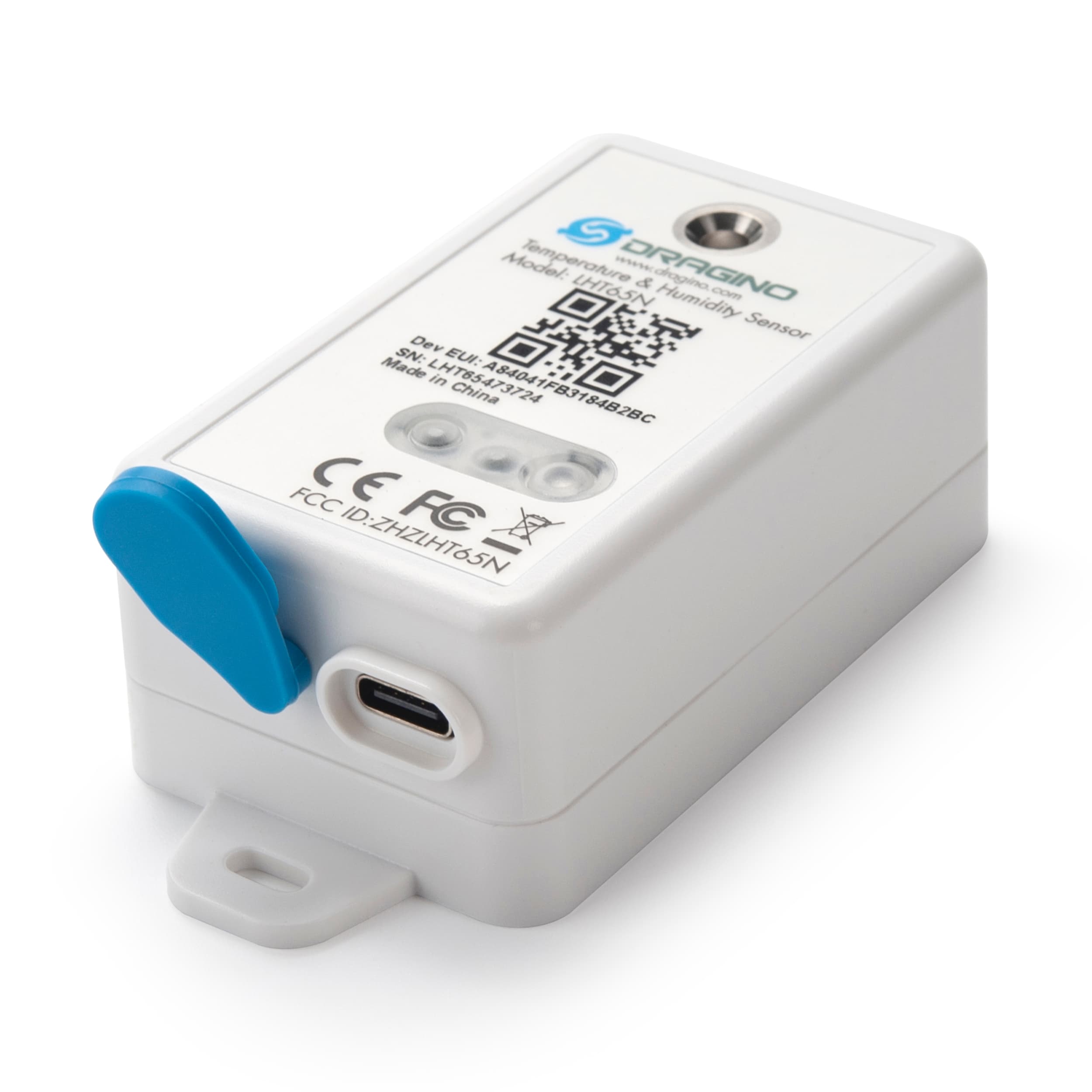LHT65N-E2 Sensor de temperatura humedad con cable programador o pulso LoRaWAN