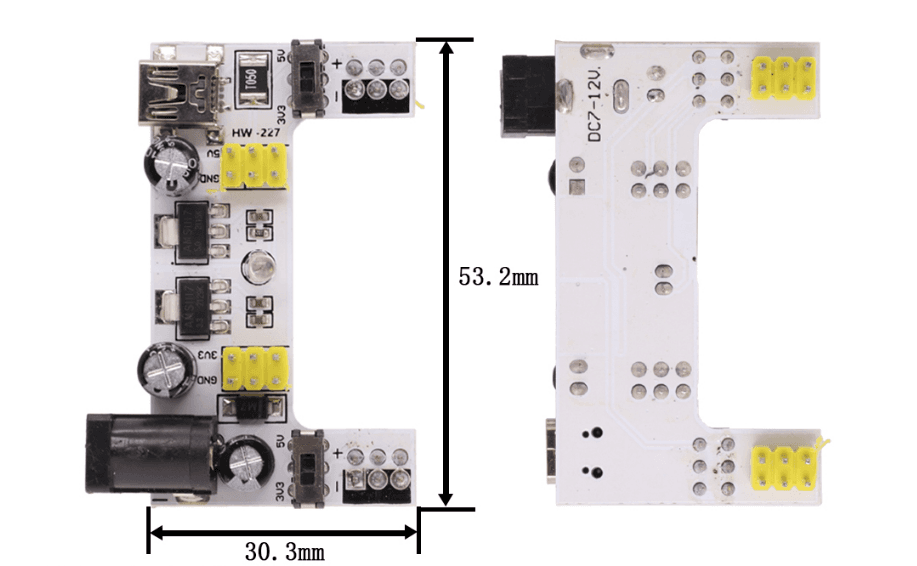 Fuente para Protoboard de 2 canales