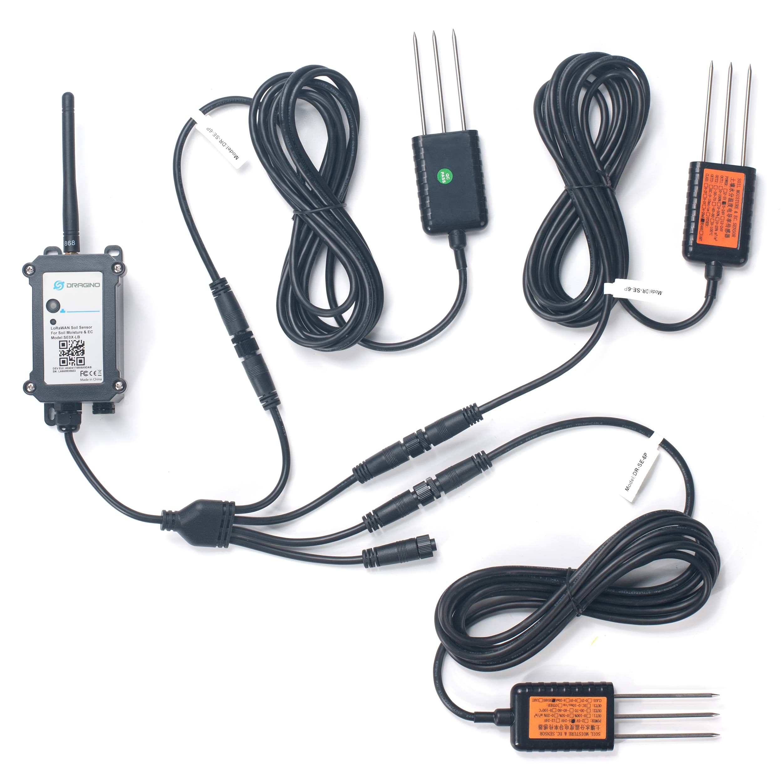 Sensor de Humedad del Suelo y Conductividad Eléctrica SE0X-LB - Dragino