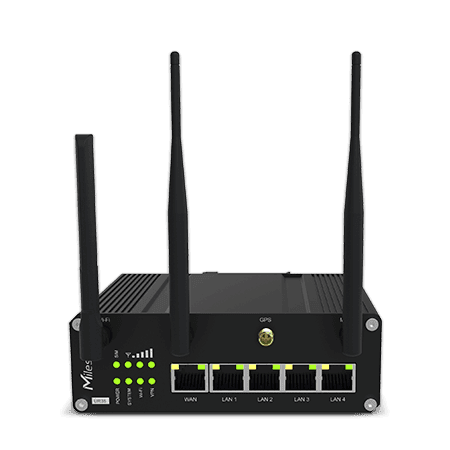 Router UR35 4G LTE Industrial con Conectividad Wi-Fi, Ethernet y Soporte Dual SIM - Milesight