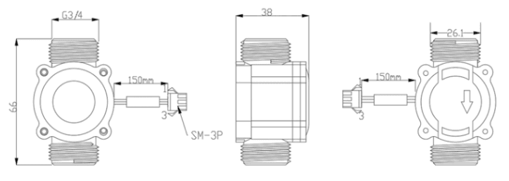 Flujómetro LoRaWan para exterior SW3L-LB-006
