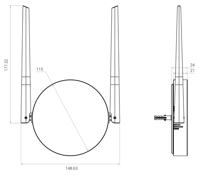 Mini Gateway LoRaWAN Milesight UG63 (4G) POE